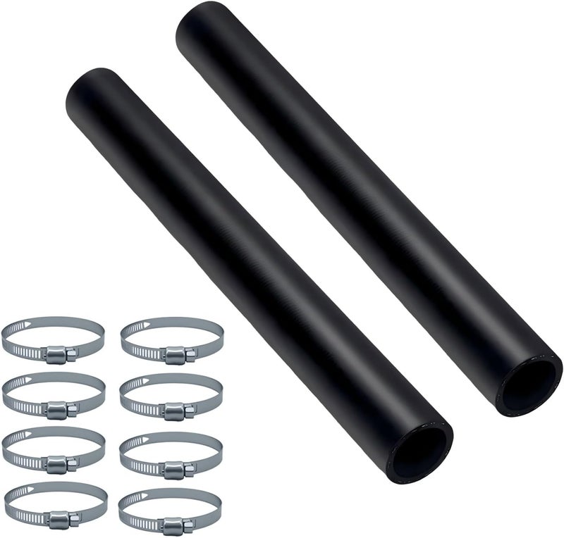 Cil2Crlu2 (2 Pack) 1 1/4" ID Gasoline Fuel Filler Neck Hose with 4 Clamps - (Straight, 1.25" ID, 15 7/8" Long) - Image 1